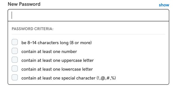 GoDaddy SFTP dumb password rule screenshot